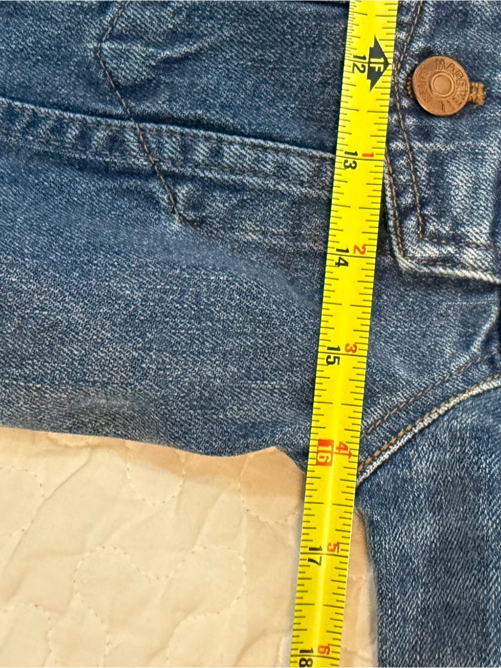 Madewell Medium Blue Denim Trucker Jacket XS - Picture 7 of 8
